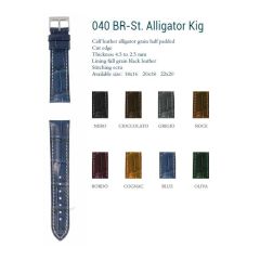 CINTURINO STAMPA ALLIGATORE SEMIMBOTTITO OLIVA