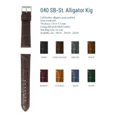 CINTURINO STAMPA ALLIGATORE KIG SEMIMBOTTITO BLUE