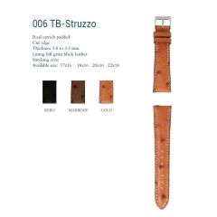 CINTURINO VERO STRUZZO TRANCIATO BOMBATO GOLD