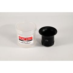 MONOCOLO DI PLASTICA NERA HOROTEC CON GHIERA AVVITATA