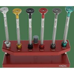 ASSORTIMENTO 6 CACCIAVITI CON CUSCINETTO A SFERE SU ZOCCOLO