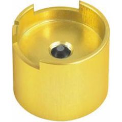 PORTAMOVIMENTO ROTONDO IN ALLUMINIO ANODIZZATO GIALLO