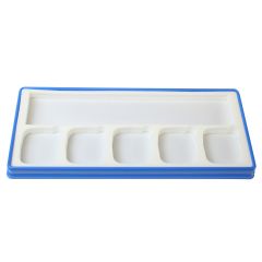 VASSOIO FONDO IN PLASTICA 5 SCOMPARTI ED 1 PER BRACCIALI