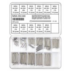 ASSORTIMENTO COPPIGLIE SPACCATE ACCIAIO INOX D.1mm PZ.200