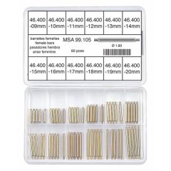 ASSORTIMENTO ANSE FEMMINA IN ARGENTONE D.1,8mm 60 PEZZI