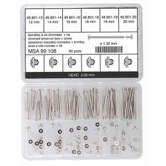 ASSORTIMENTO ANSE A VITE CROMATE IN OTTONE D.1.3 60pz