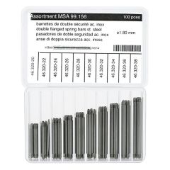 ASSORTIMENTO DI ANSE DI DOPPIA SICUREZZA, ACCIAIO INOX