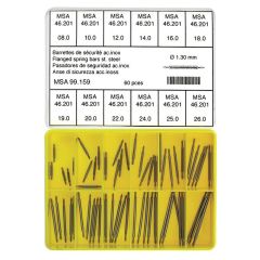 ASSORTIMENTO ANSE DI SICUREZZA ACCIAIO INOX D.1,3mm 60PZ