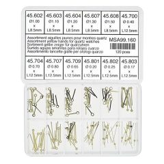 ASSORTIMENTO DI LANCETTE PER OROLOGI, GIALLE  120 PEZZI