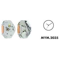 MOVIMENTO MIYOTA 2035  6 3/4x8''', ALT. 3.15, 3 LANCETTE