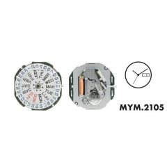 MOVIMENTO MIYOTA 2105, QUARZO, GIORNO 3  DATA 3, 3 LANCETTE