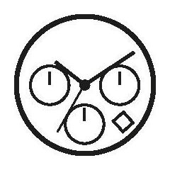 MOVIMENTO CRONOGRAFO MIYOTA JS26, DIAMETRO 12 1/2'''