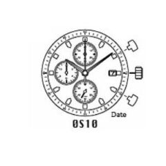 MOVIMENTO MIYOTA 0S10 CRONO 13 1/2''' H 4.13, D3, 6 LANCETTE