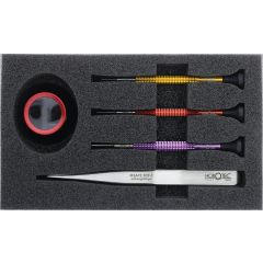 SET DI UTENSILI 3 CACCIAVITI ALLUMINIO,1 MONOCOLO PLASTICA